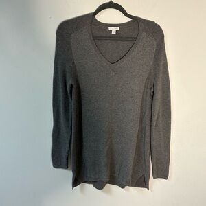 J Jill Women’s Sweater Tunic V Neck Gray Small